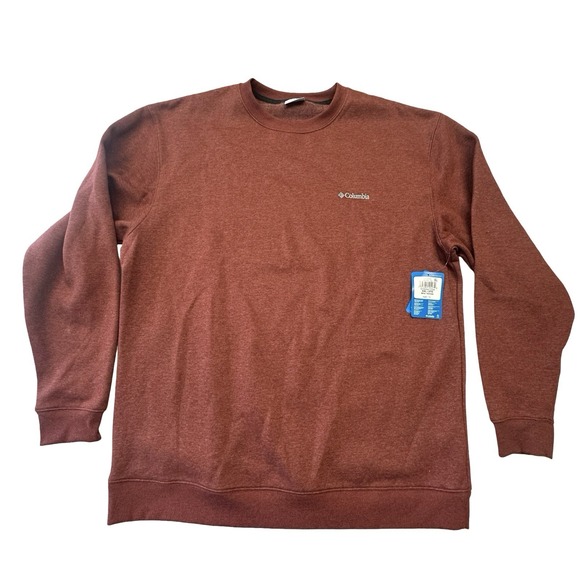 Columbia Sweatshirt Men's XXL 2XL Maroon Red Pullover Hart Mountain II Crew - Picture 1 of 3